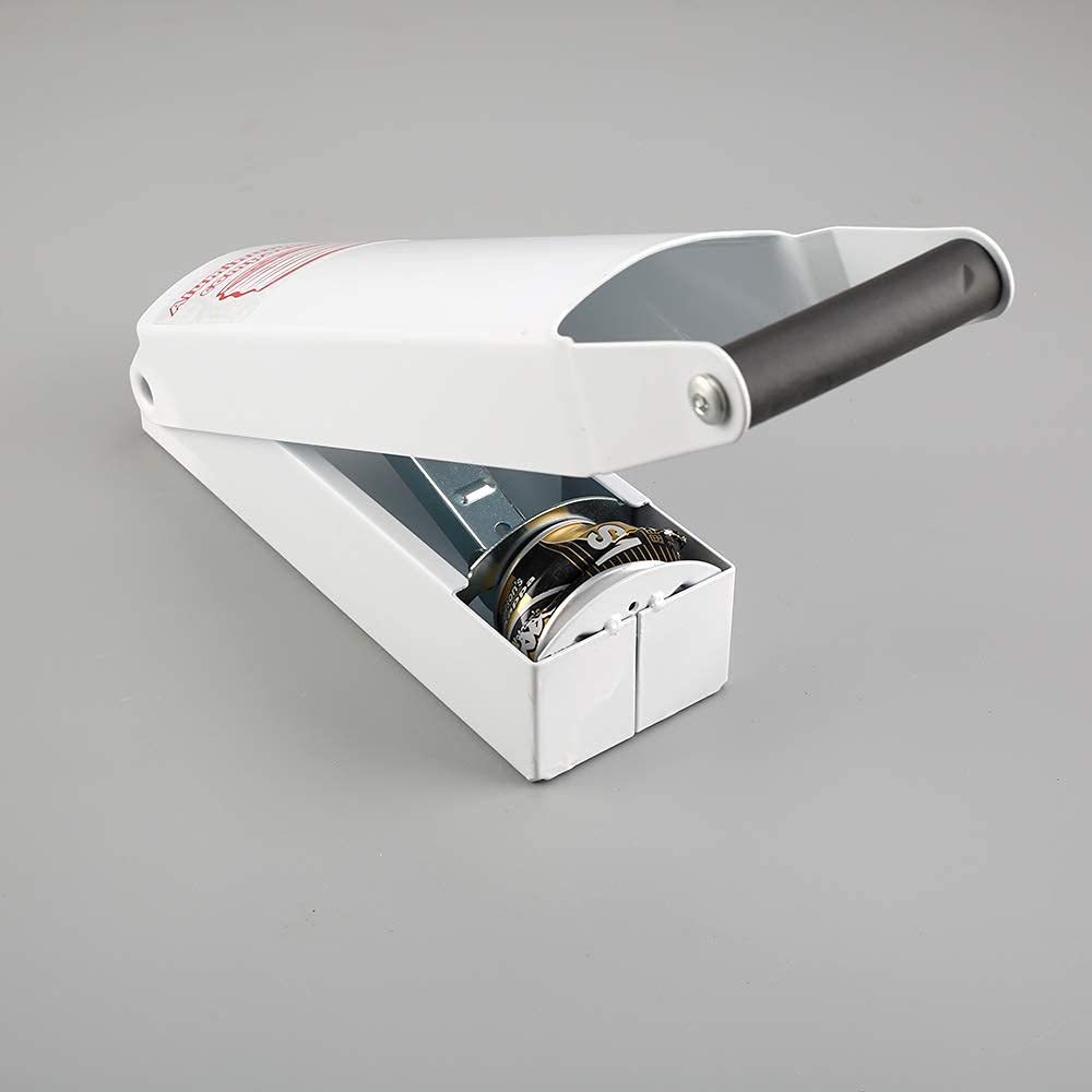 White Wall-Mounted Aluminum Can Crusher F228356