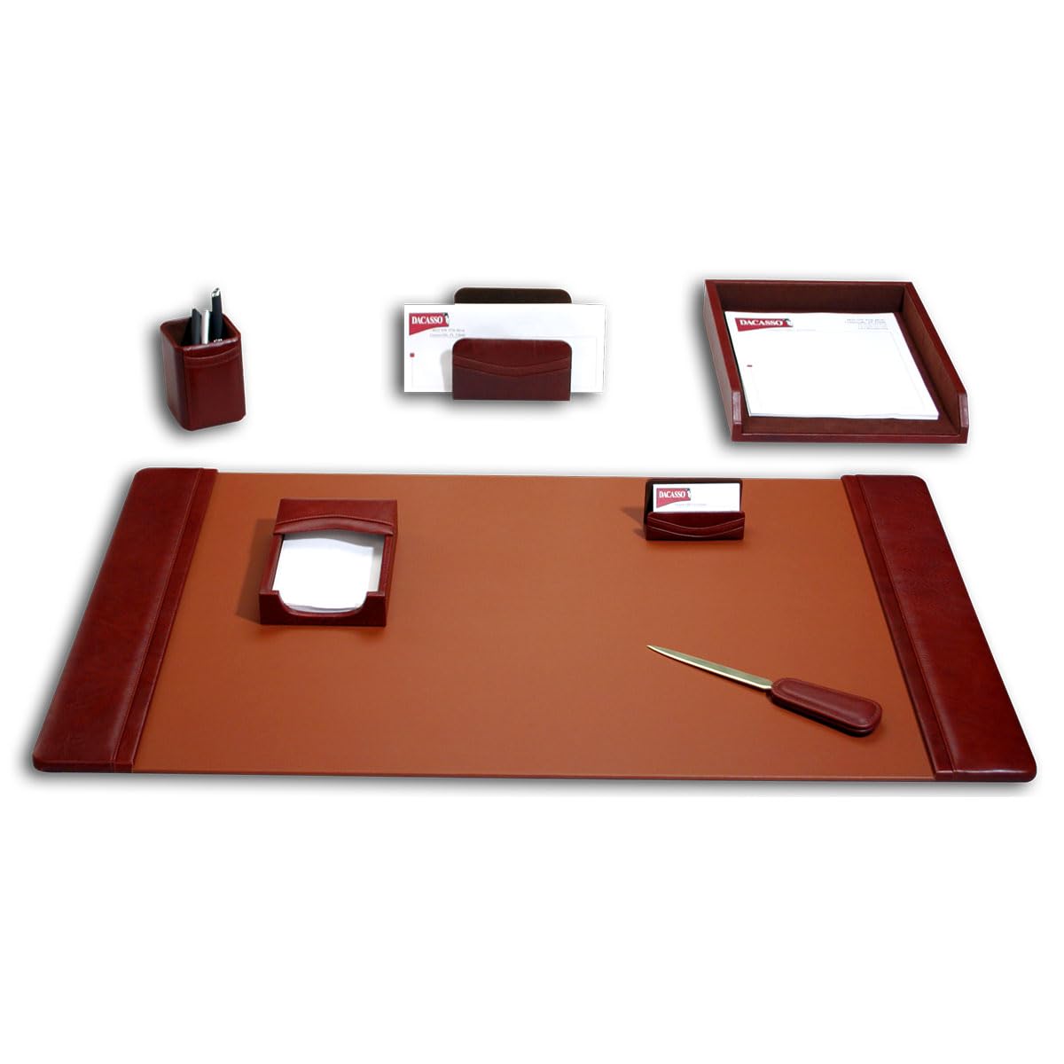 Leather 7-Piece Desk Set J827078