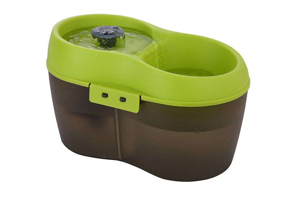 Lime Green Translucent Black 67 fl. oz Cat Water Fountain Y81483