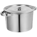 Stainless Steel Double Handle Soup Pot with Lid V589257