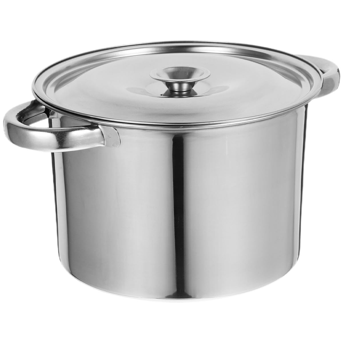 Stainless Steel Double Handle Soup Pot with Lid V589257