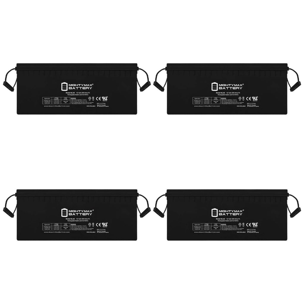 12V 200 Amps Sealed Lead-Acid Battery 4 Pack E860