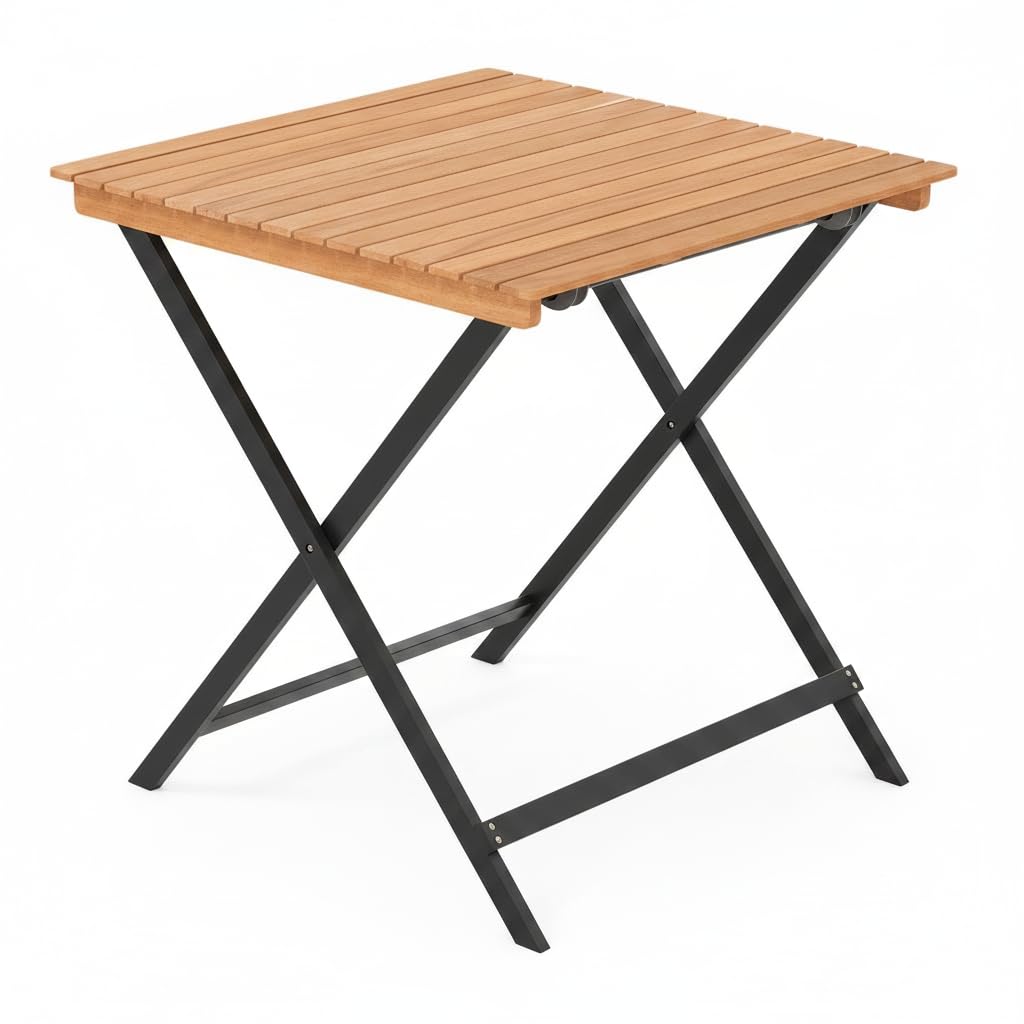28-Inch Acacia Wood Square Foldable Patio Dining Table A463495