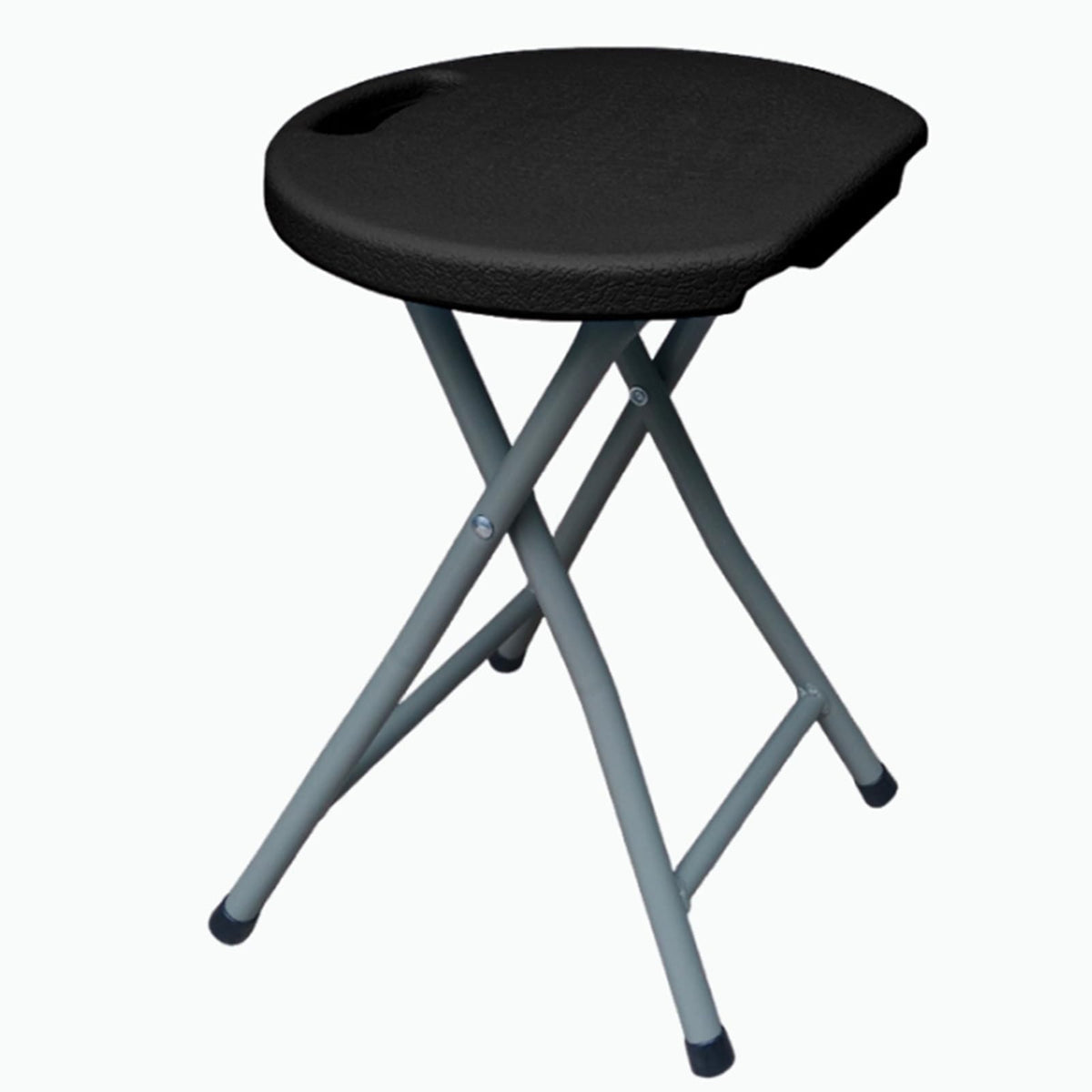 Black 18 Inch Folding Stool with Handle Y304341