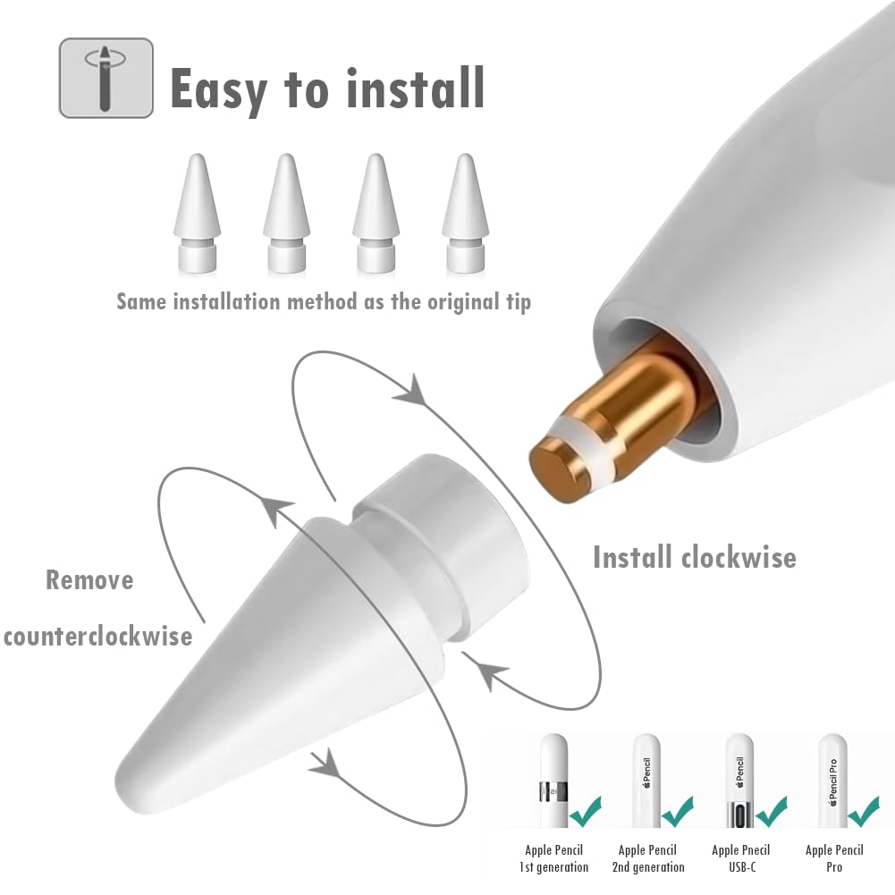 Replacement Tips Compatible with Apple Pencil I56039