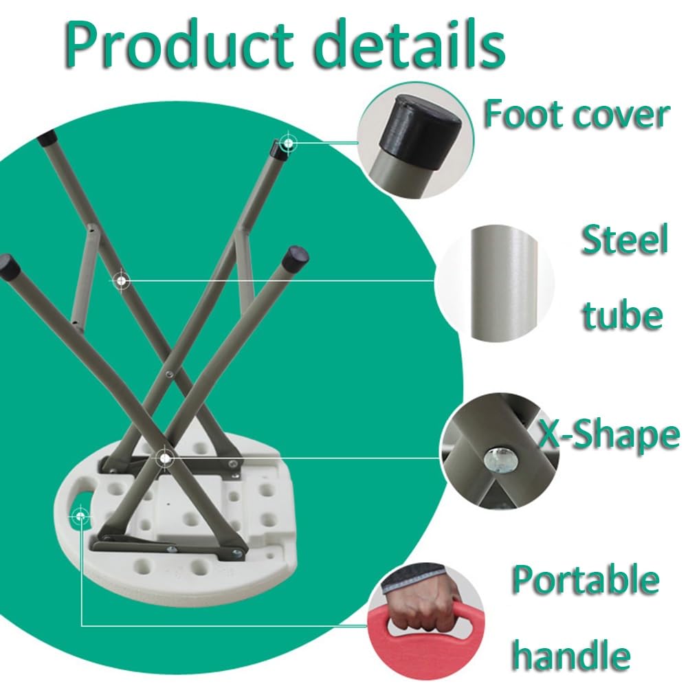 Black 18 Inch Folding Stool with Handle Y304341