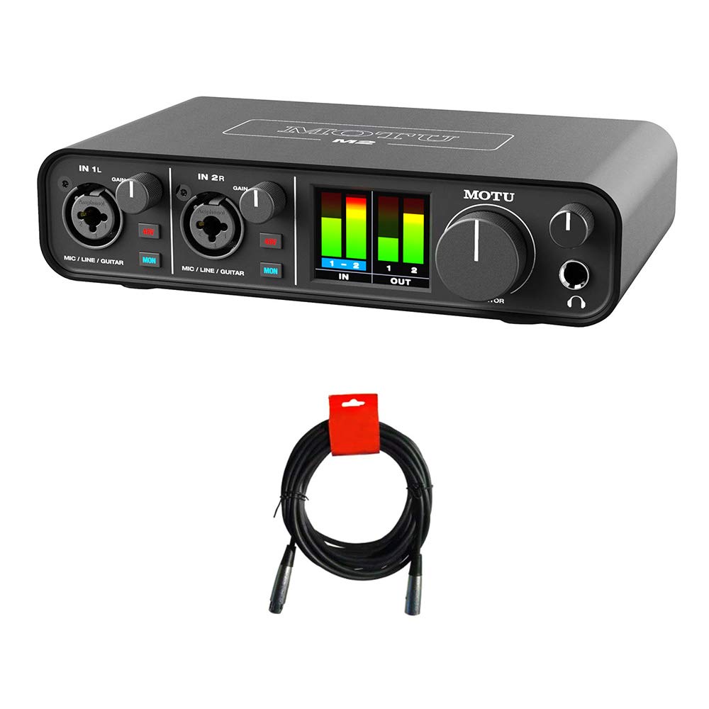 2x2 USB-C Audio Interface with XLR-XLR Cable Bundle H214925