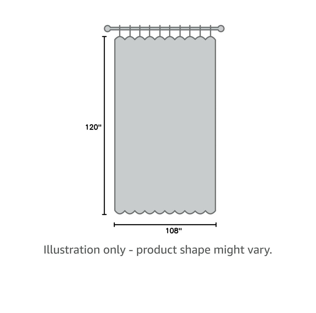 Grey 120 by 84 Inch Blackout Curtain Panel K6757