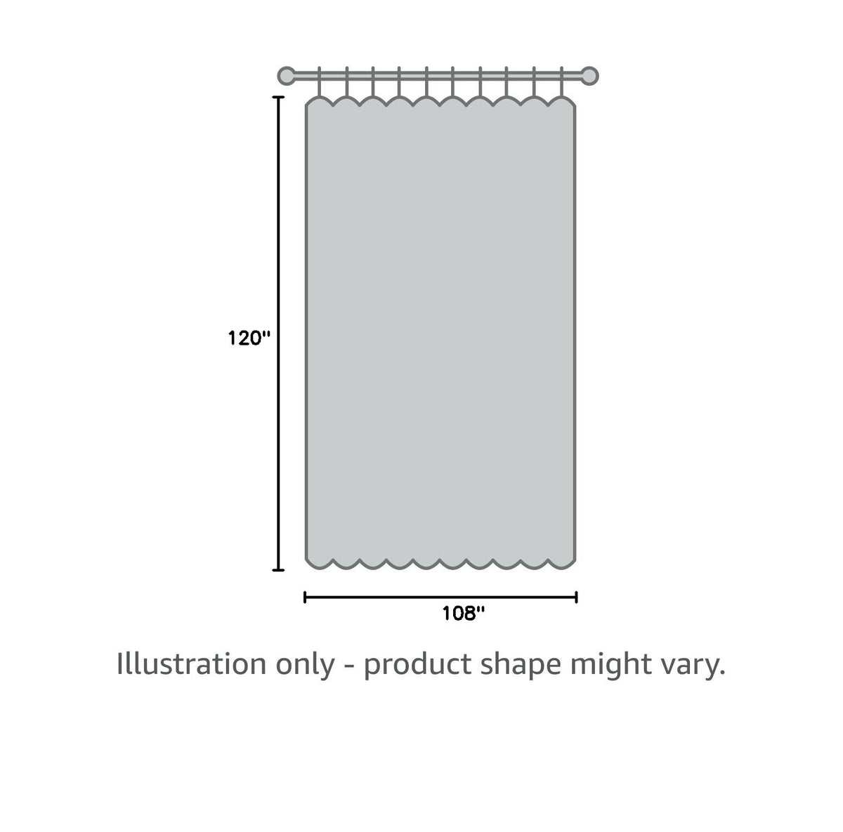 Grey 120 by 84 Inch Blackout Curtain Panel K6757