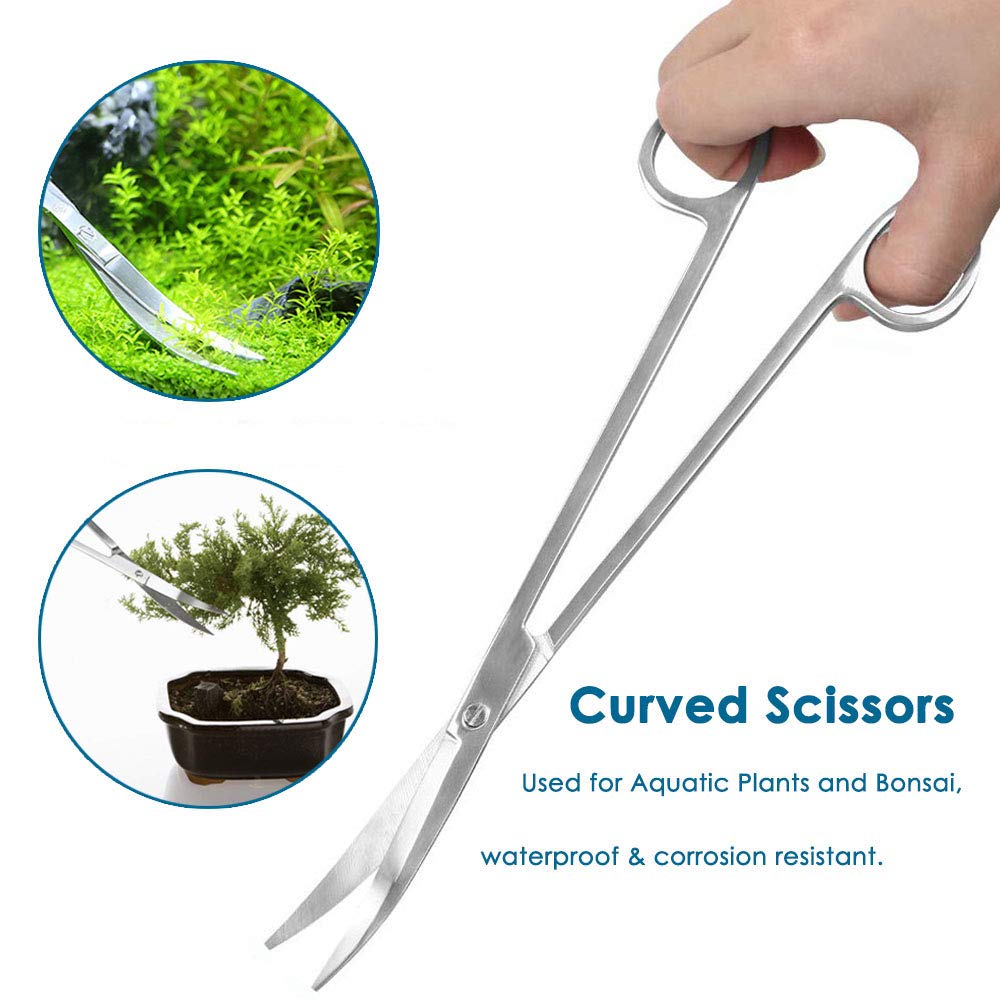 Long Stainless Steel Aquarium Plant Tools Set D71324