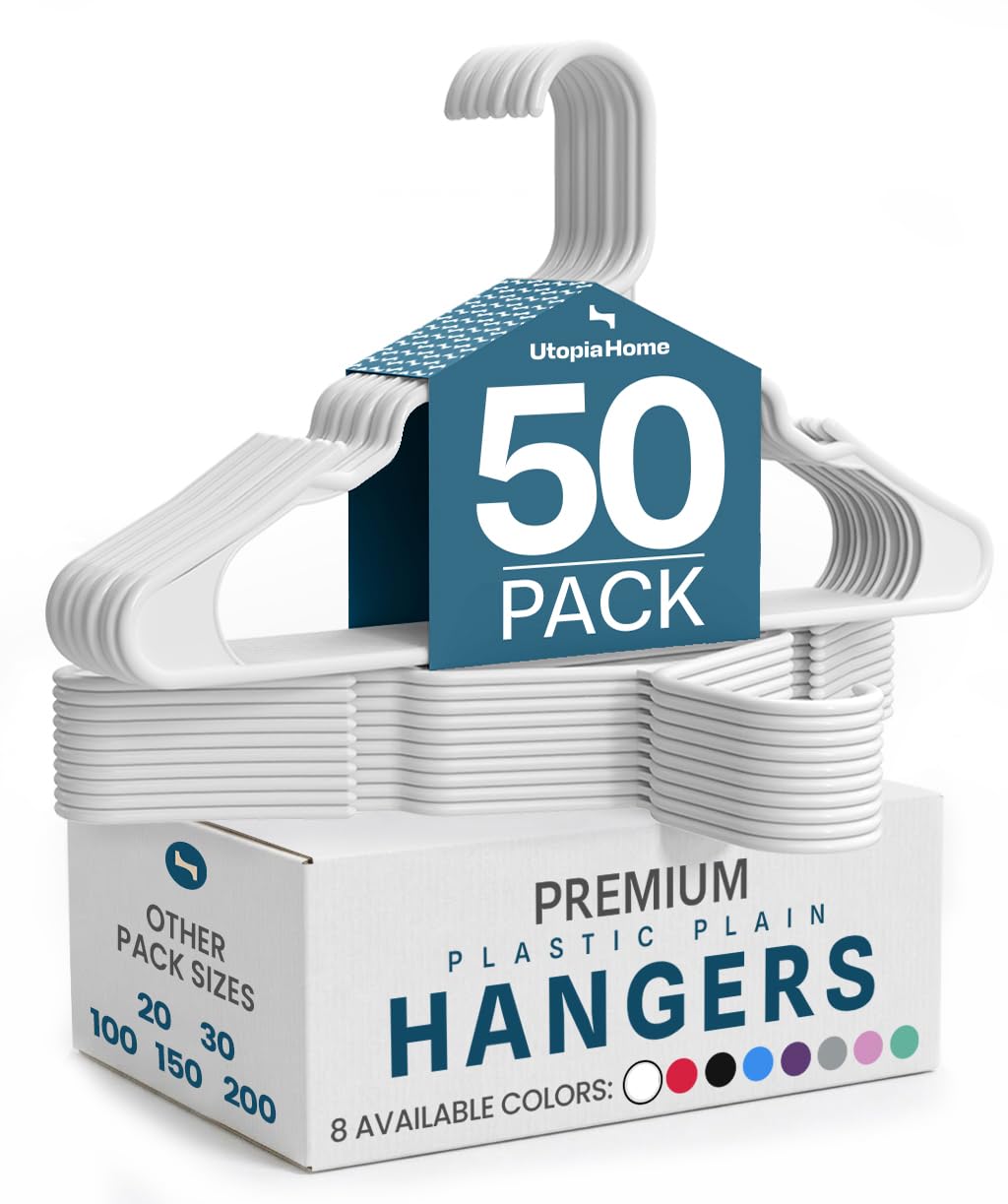 Plastic Hangers 50 Pack White L290285