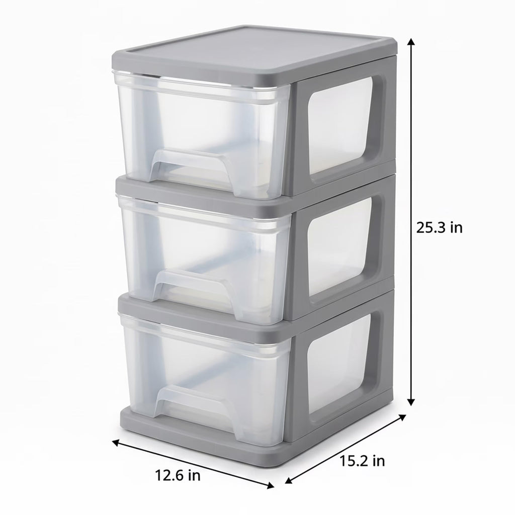3 Drawer Plastic Storage Cart K598937