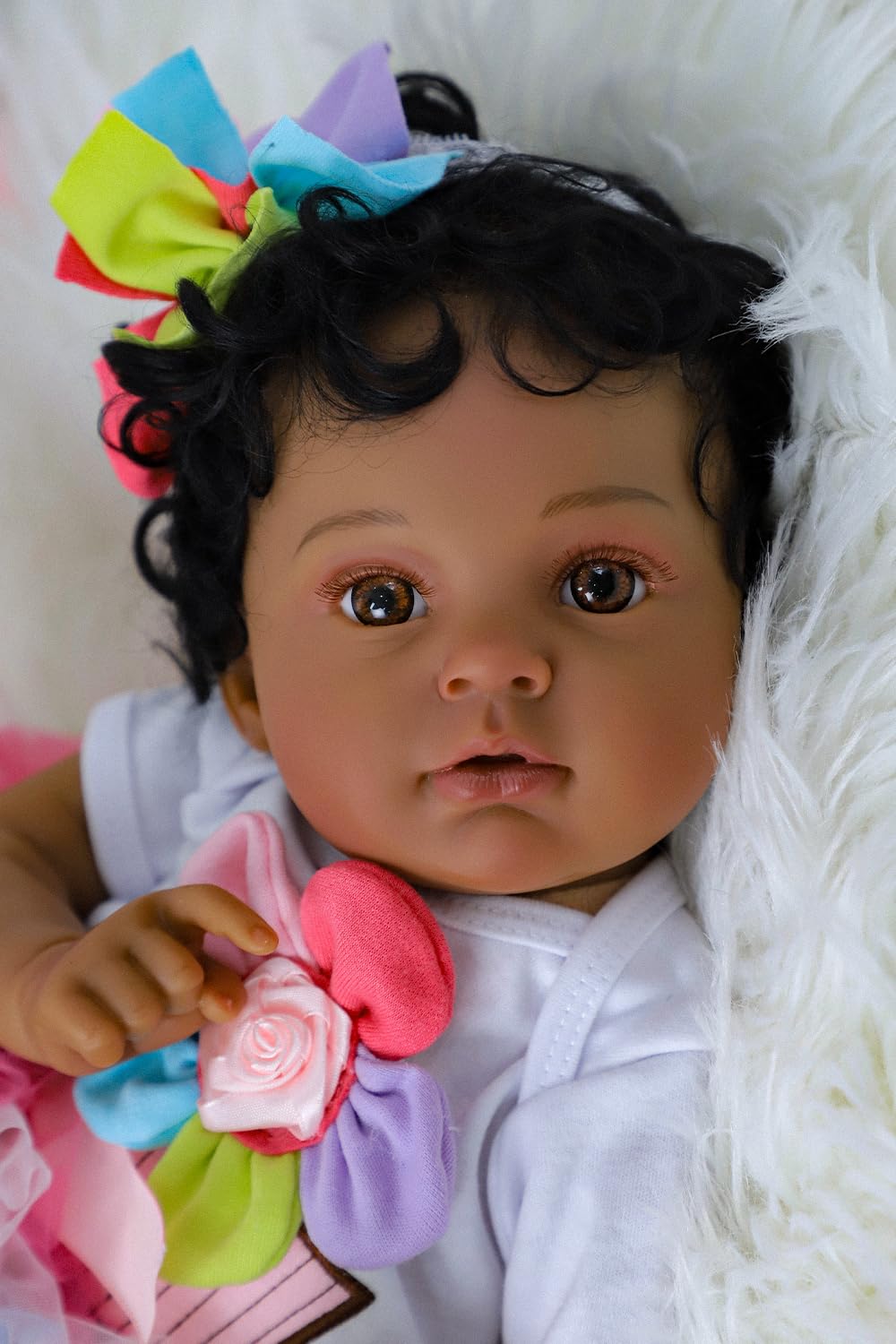 Black 20 Inch Reborn Baby Doll N503