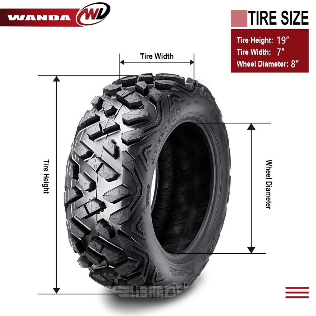 2 ATV Tires 19x7-8 I45349