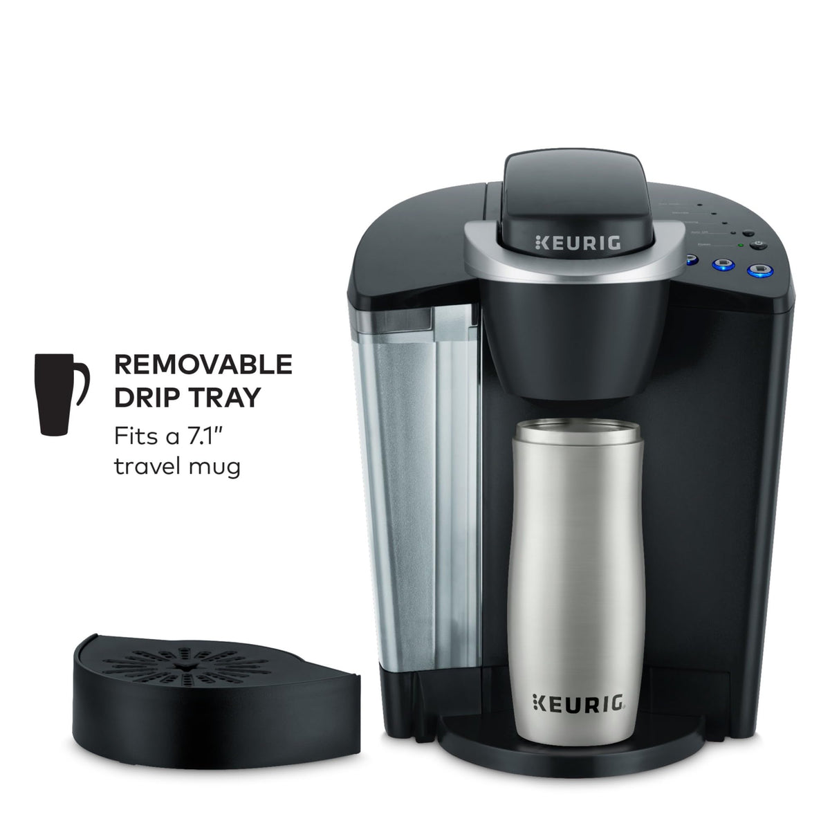 Single Serve K-Cup Pod Coffee Maker with 3 Brew Sizes, Black G515