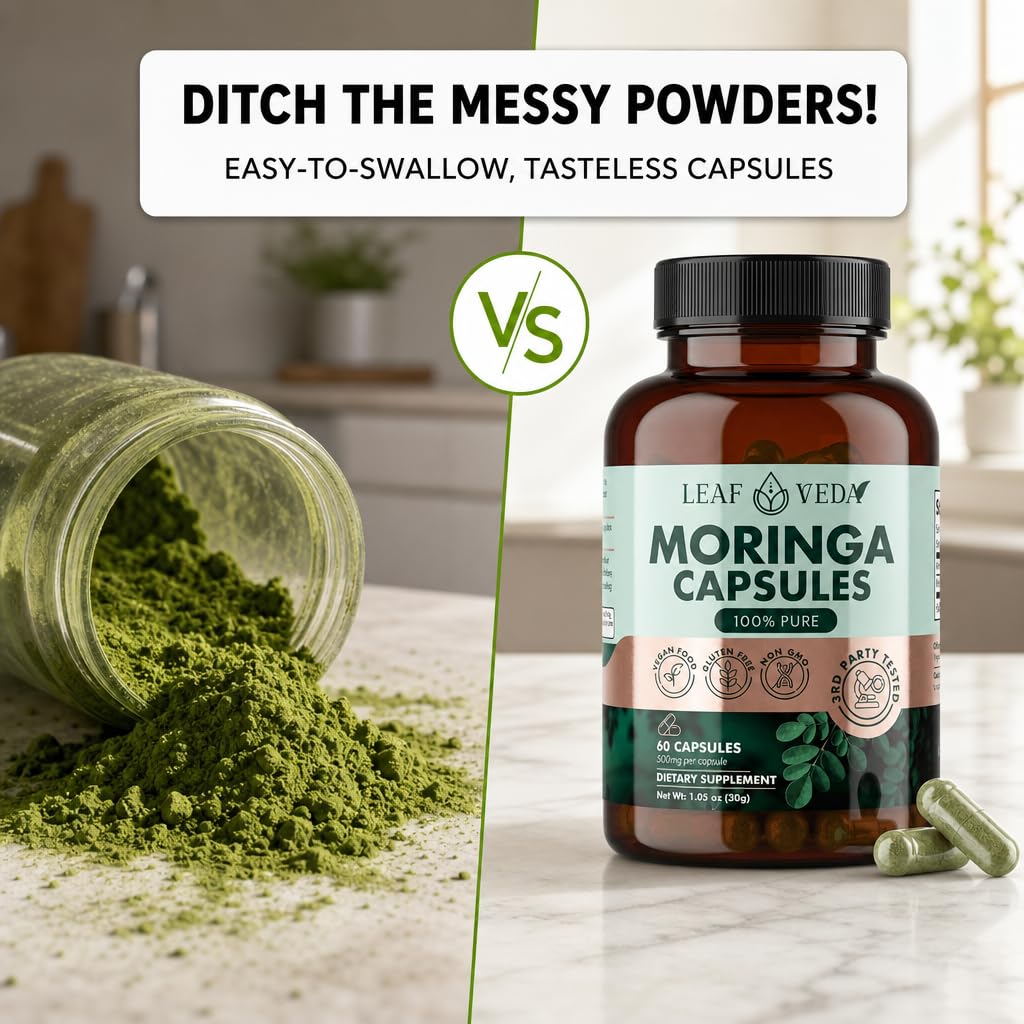 Moringa Capsules 1000mg Vegan Non-GMO 60 Count P340457
