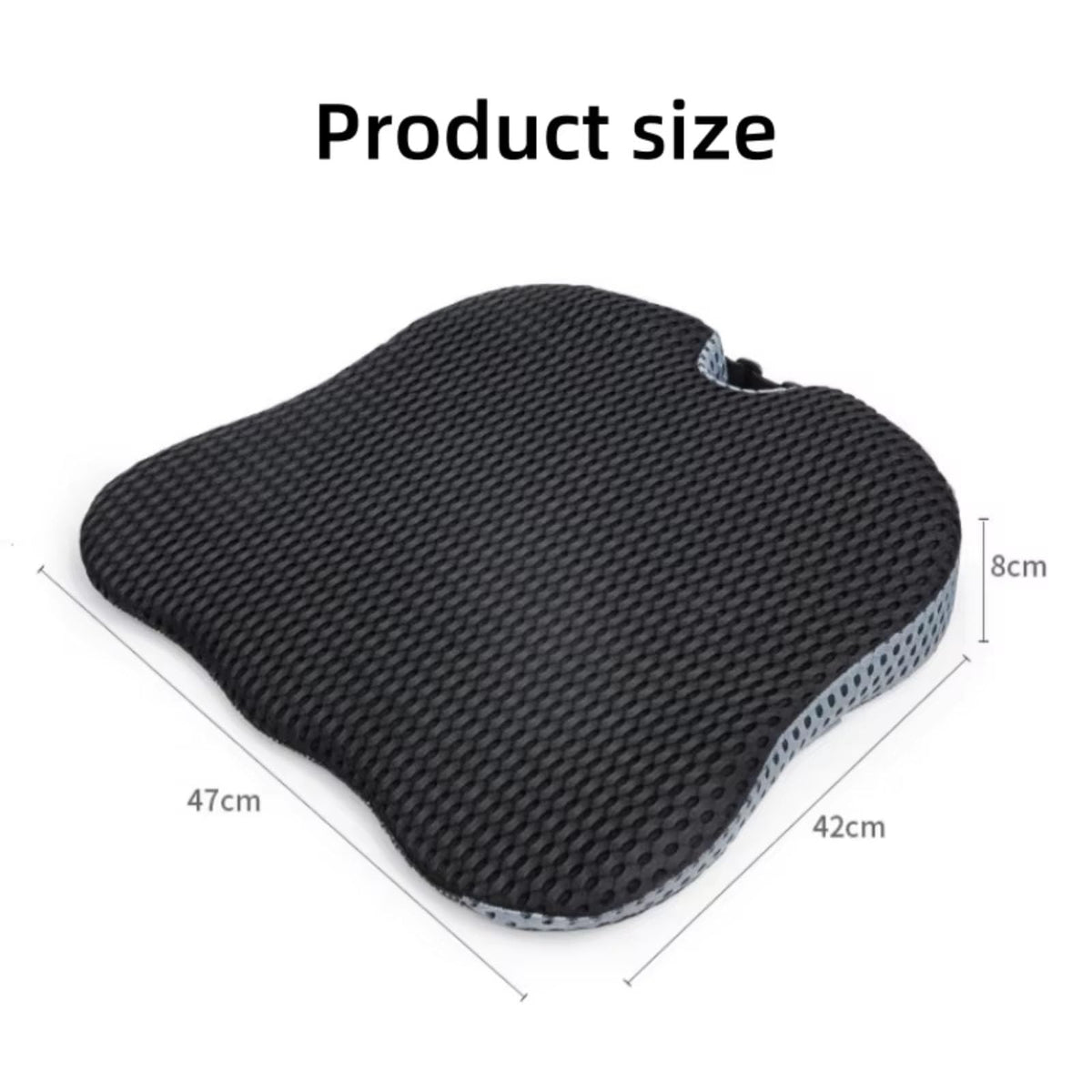 Grey Memory Foam Car Seat Booster Cushion J642937