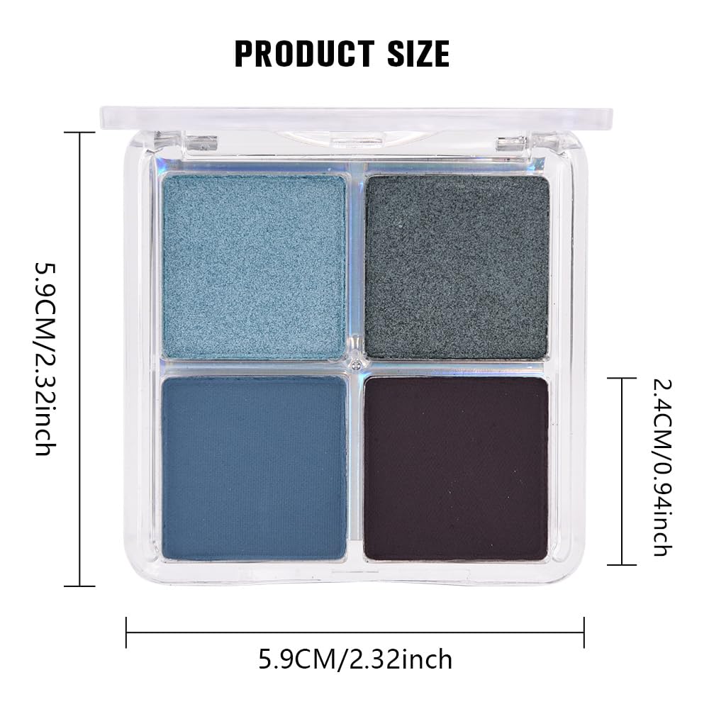 Blue Taupe Matte Glitter Eyeshadow Quad M49875