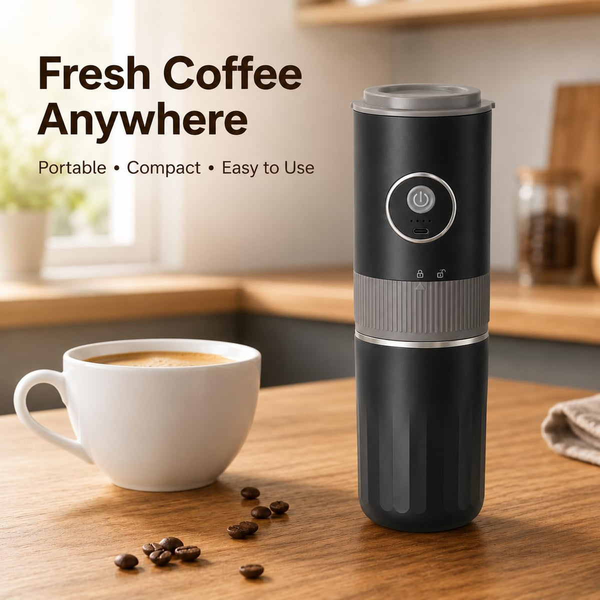 Portable Electric Coffee Grinder and Brewing Kit R978229