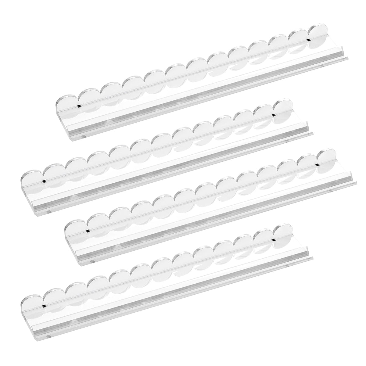 Clear Acrylic Mahjong Racks with Pushers, 4-Pack B696664