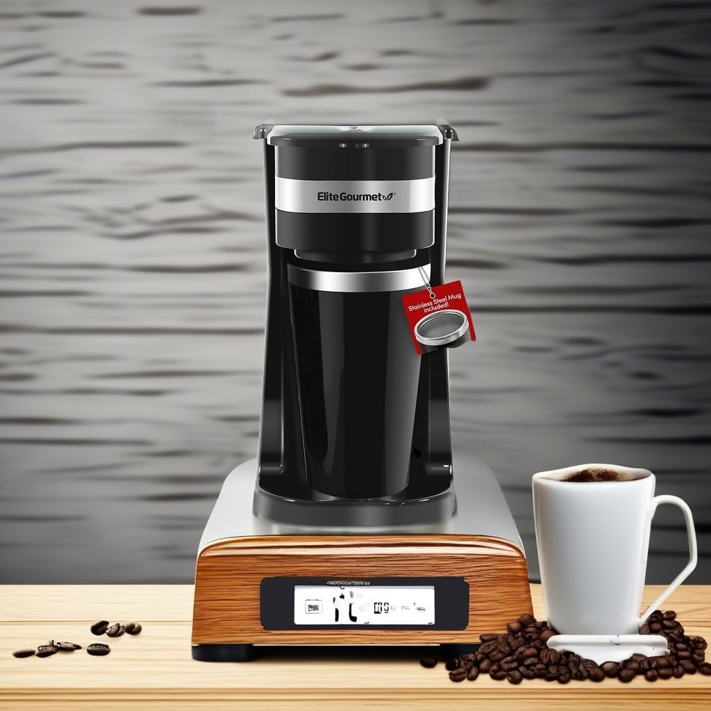 Black Single-Serve Compact Coffee Maker G8369
