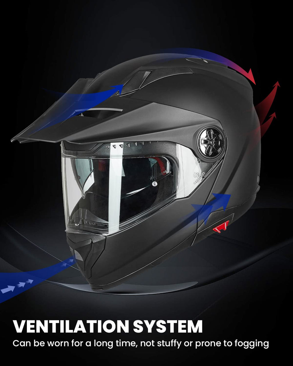 Full Face Modular ATV Helmet with Anti Fog Visor H6563