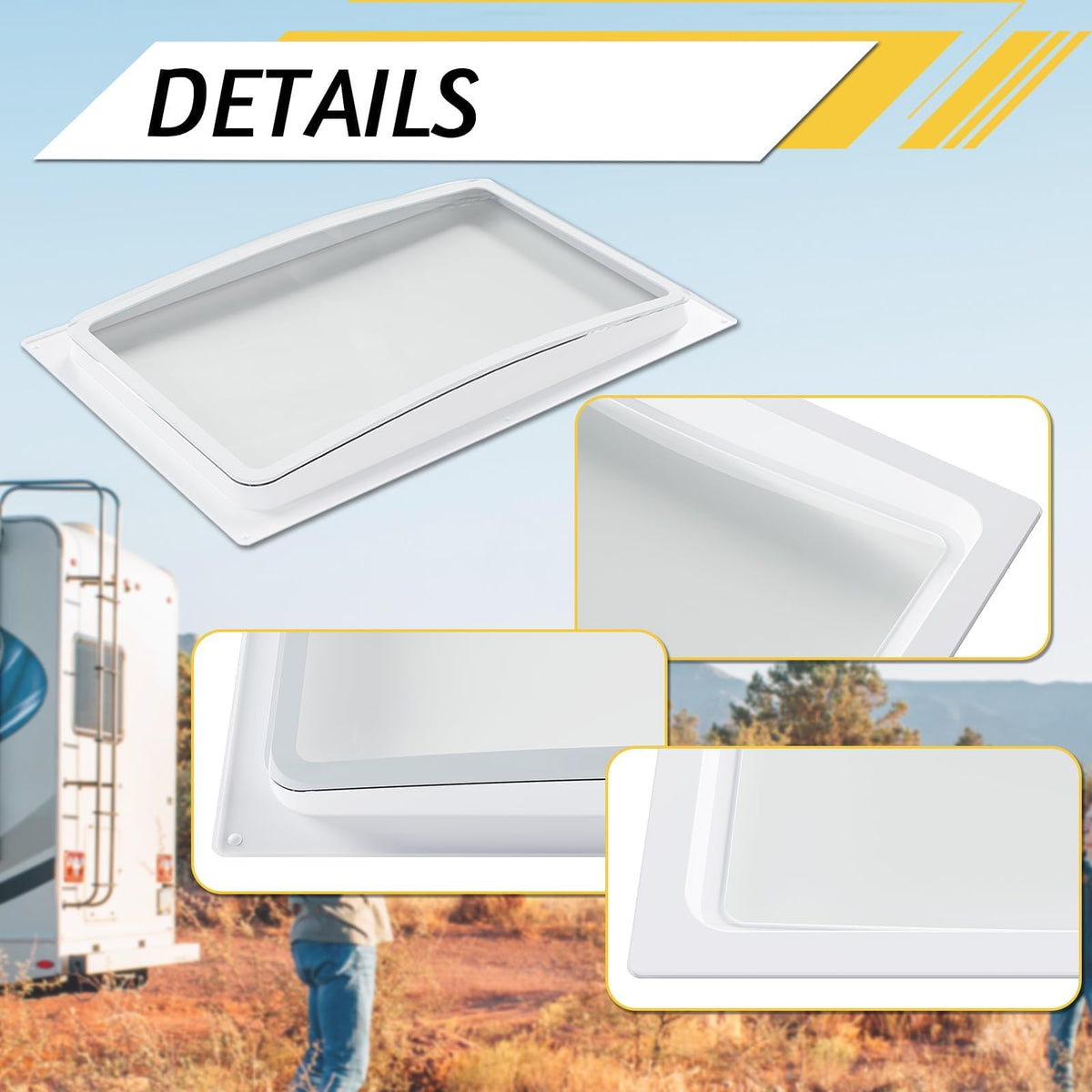 24" Shatterproof Clear RV Skylight Dome Cover A412060