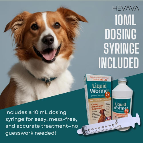 2 oz Pyrantel Pamoate Liquid Wormer for Dogs and Puppies W63802