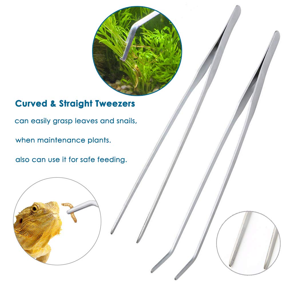 Long Stainless Steel Aquarium Plant Tools Set D71324