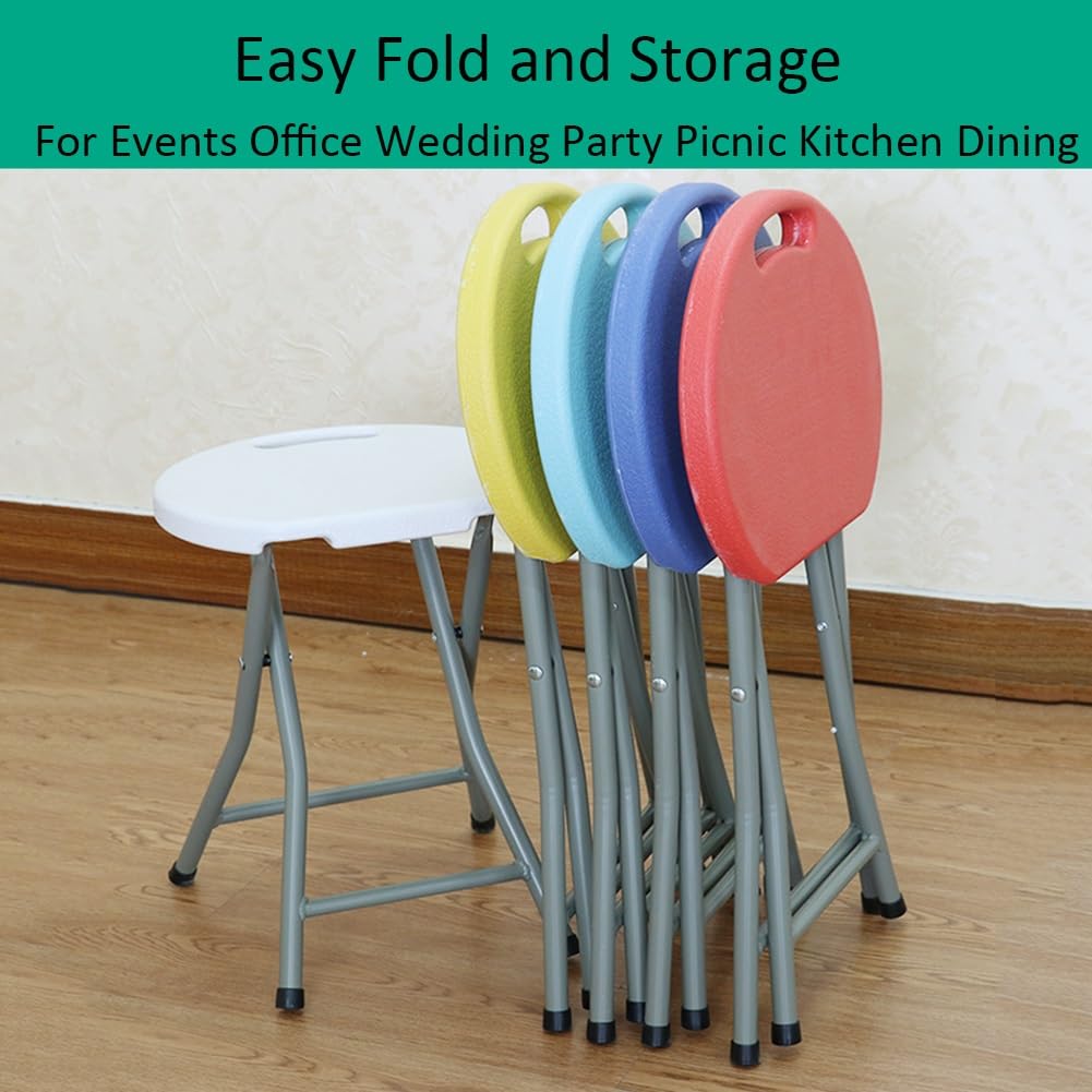 Black 18 Inch Folding Stool with Handle Y304341