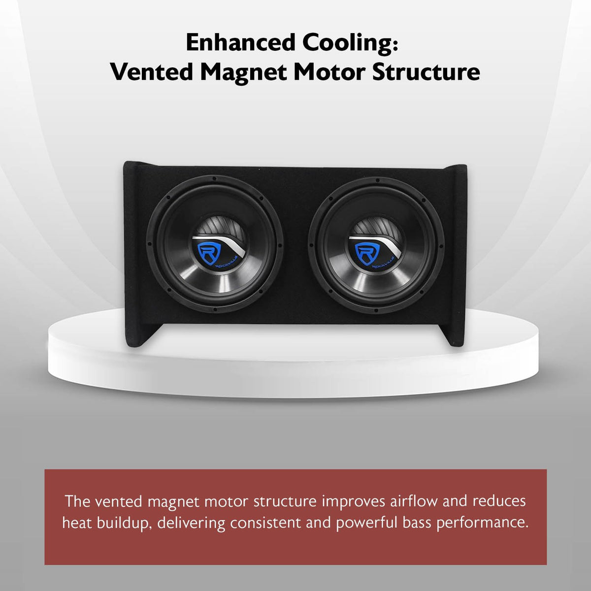 Dual 10" Car Subwoofer Enclosure with Mono Amplifier P61927