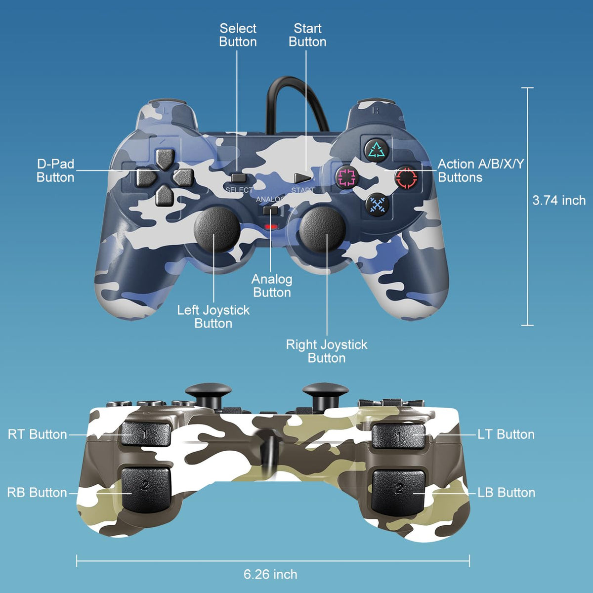 2 Packs Wired Controller M760805