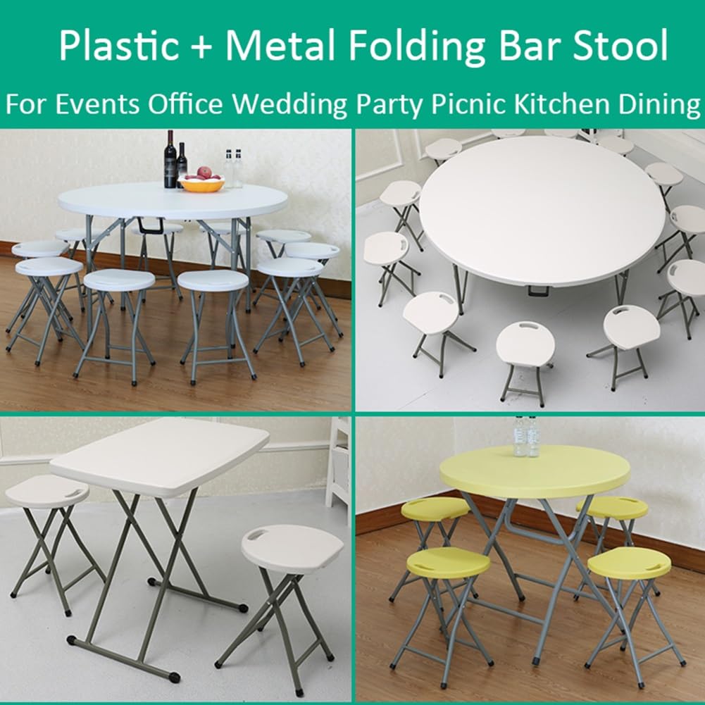 Black 18 Inch Folding Stool with Handle Y304341