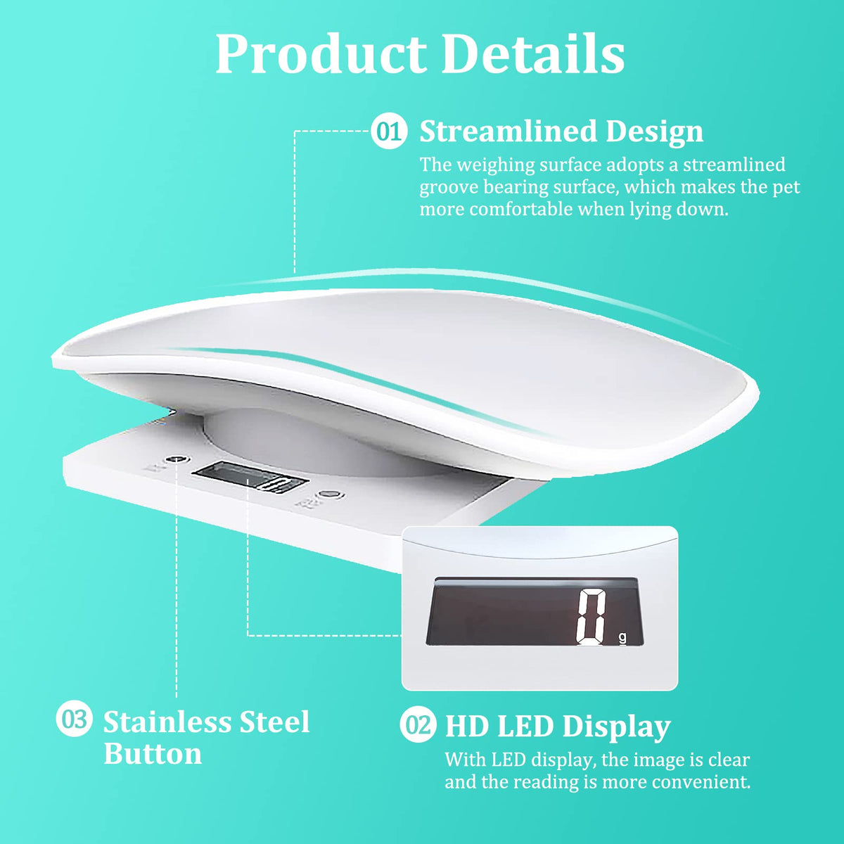 Digital Mini Pet Scale with Tray B48954