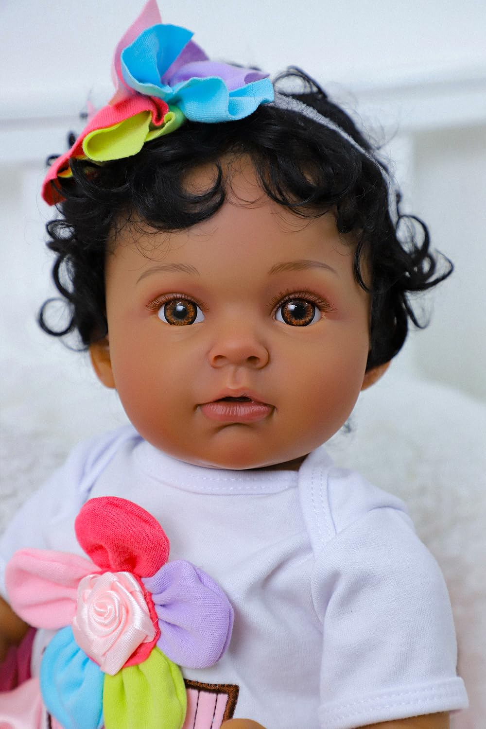 Black 20 Inch Reborn Baby Doll N503