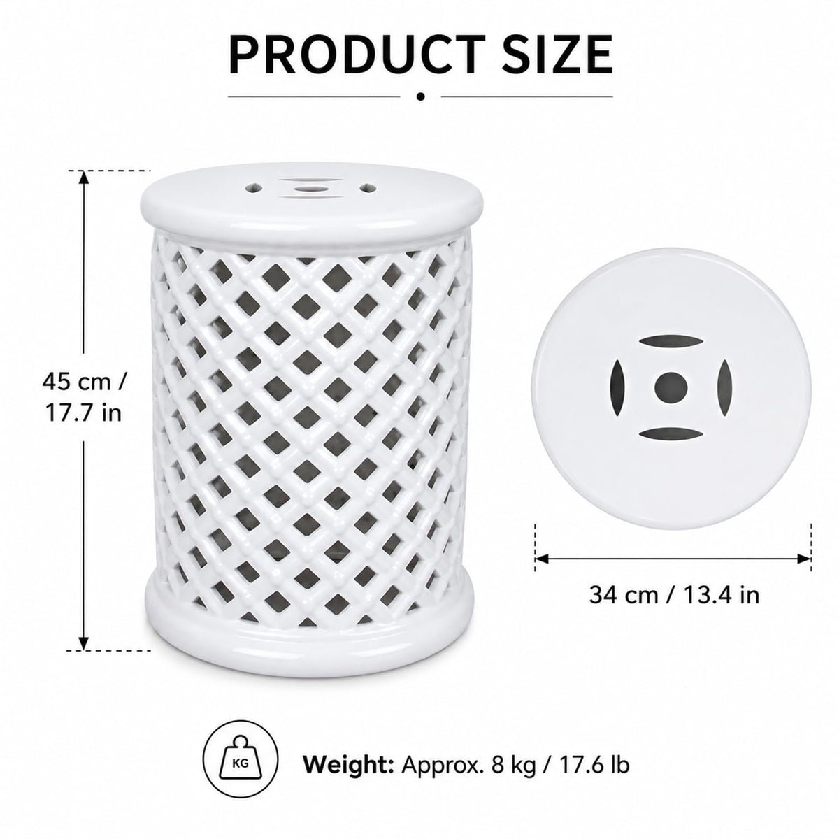 Glazed Ceramic Garden Stool Z469