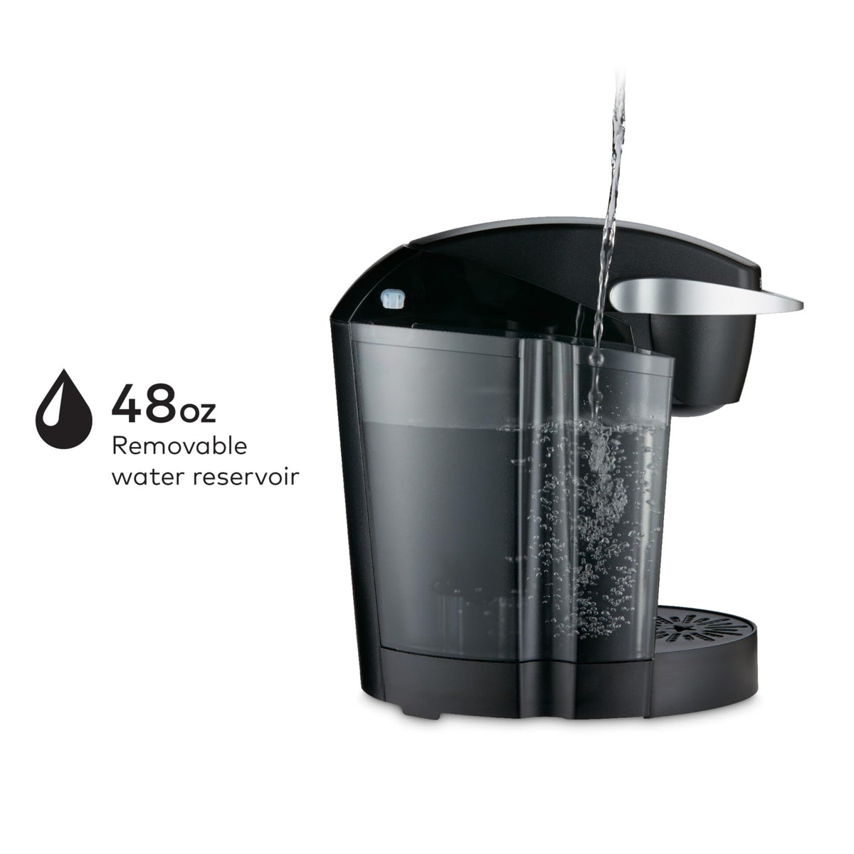 Single Serve K-Cup Pod Coffee Maker with 3 Brew Sizes, Black G515