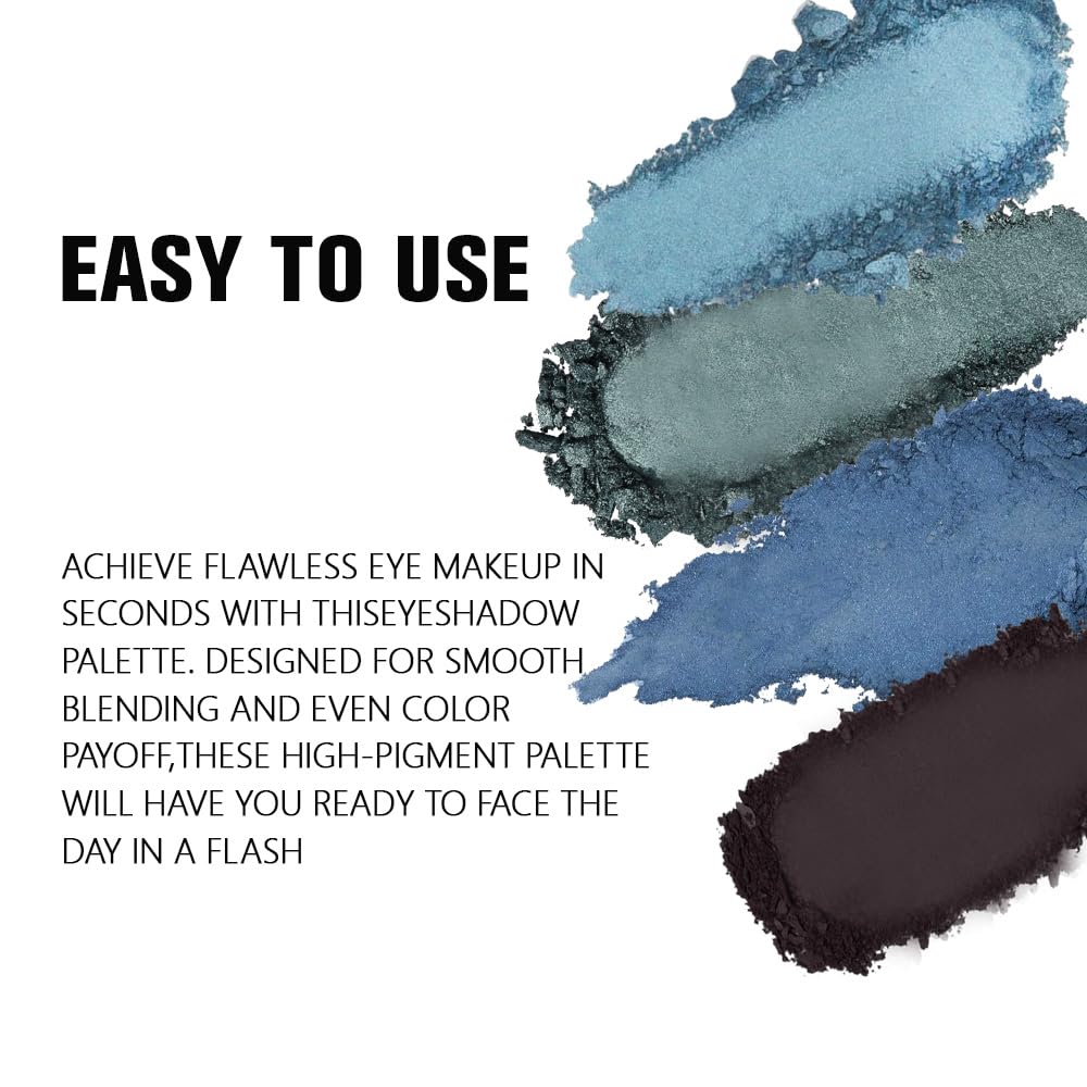 Blue Taupe Matte Glitter Eyeshadow Quad M49875