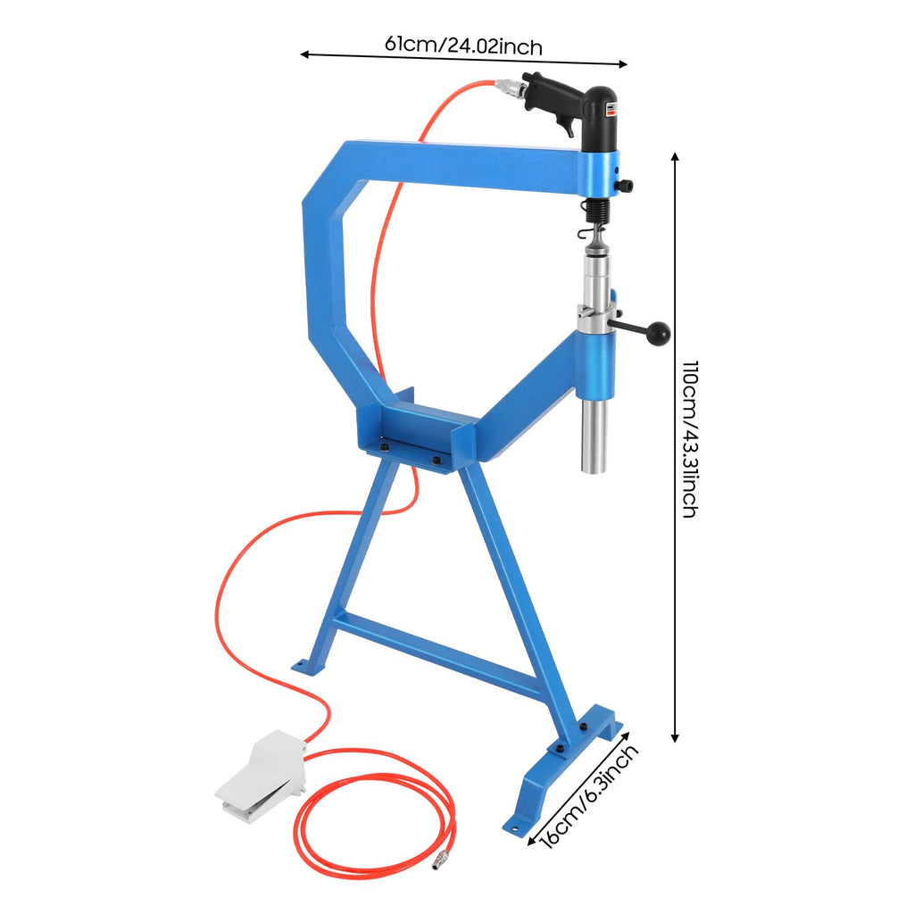 Pneumatic Planishing Hammer with 3 Anvils and Foot Pedal C88112