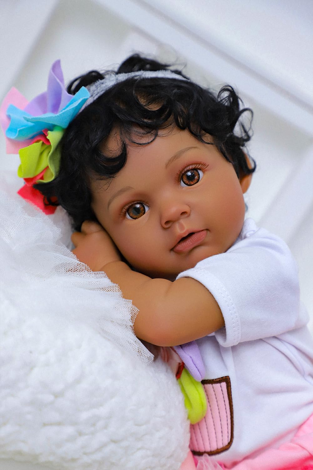 Black 20 Inch Reborn Baby Doll N503