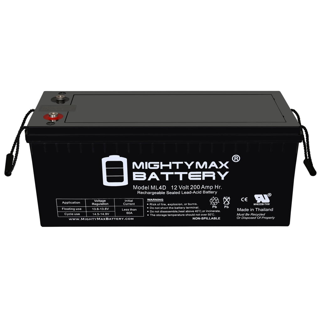 12V 200 Amps Sealed Lead-Acid Battery 4 Pack E860