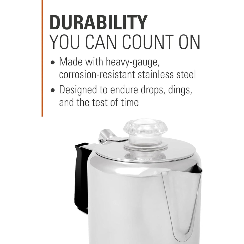 Stainless Steel Percolator Coffee Pot N4652