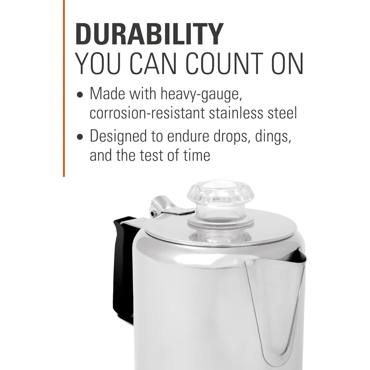 Stainless Steel Percolator Coffee Pot N4652