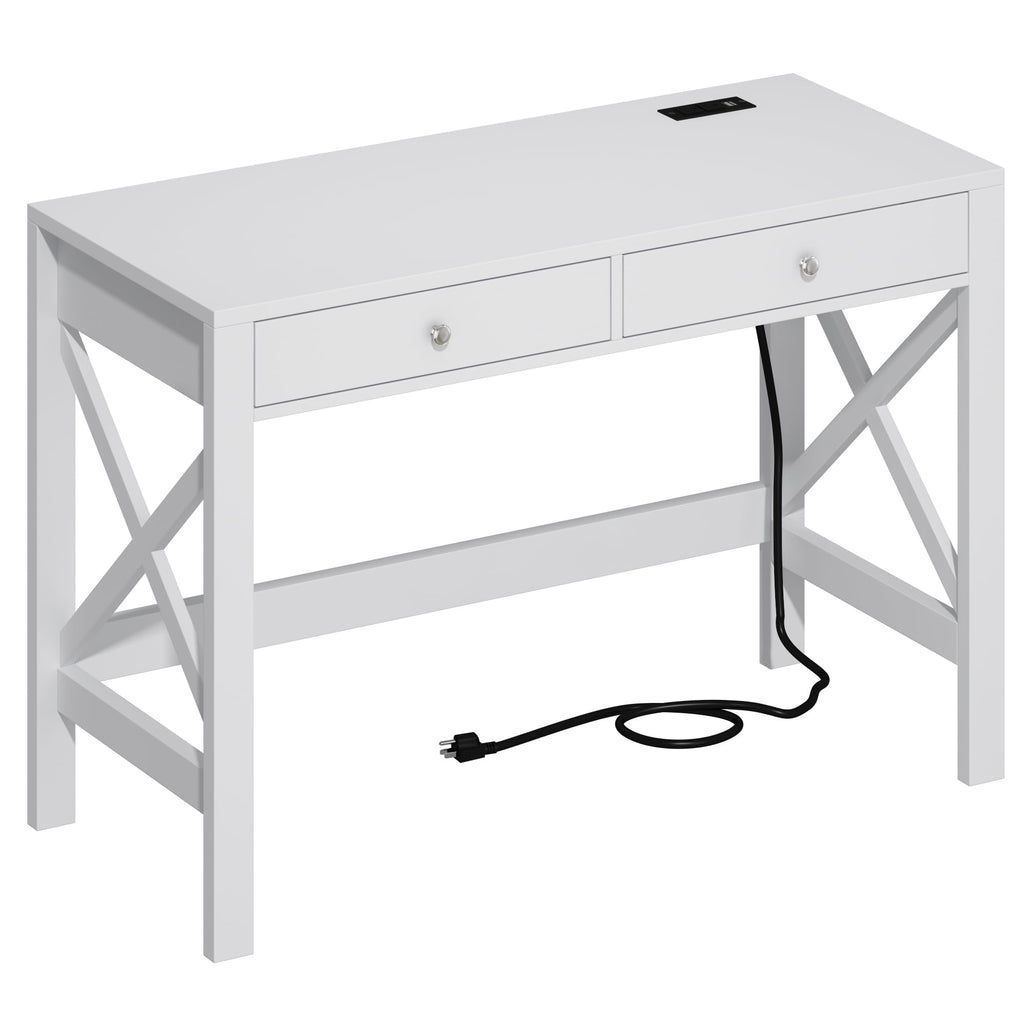 39.4 Inches Computer Desk with 2 Drawers G30538