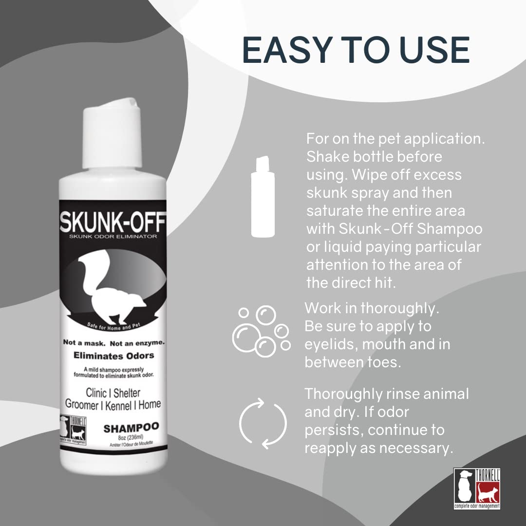 Pet Shampoo Skunk Odor Remover 8 oz F395