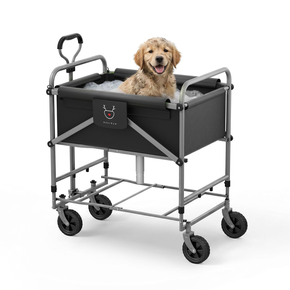 Foldable Dog Bath Cart with Brake T6881