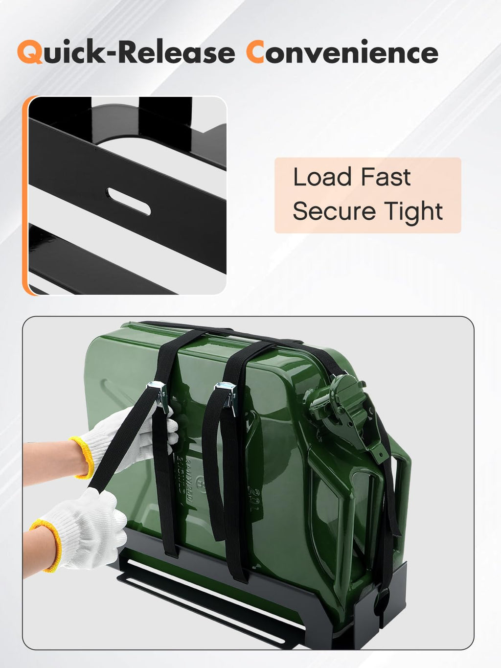 Heavy-Duty Jerry Can Holder with Webbed Strap Y4289