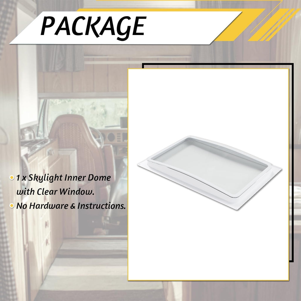 24" Shatterproof Clear RV Skylight Dome Cover A412060