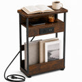 Narrow Side Table with Charging Station Q3729