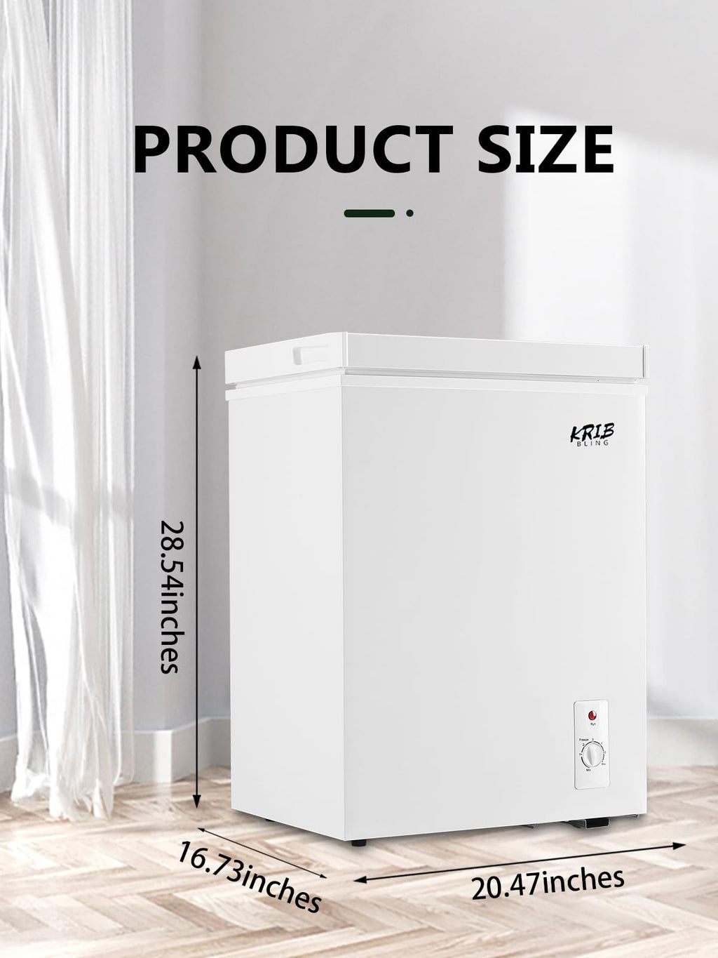 3.5 Cu.Ft Chest Freezer with Removable Basket, White V426373